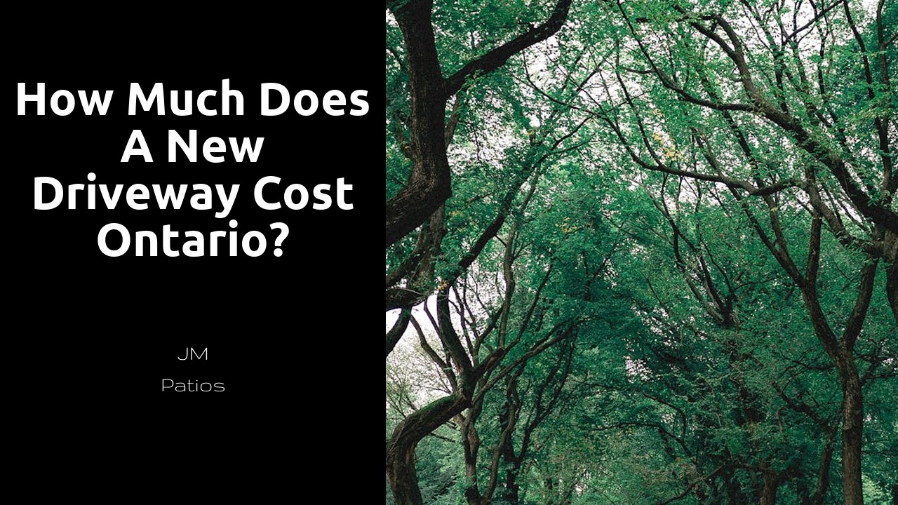 How much does a new driveway cost Ontario?